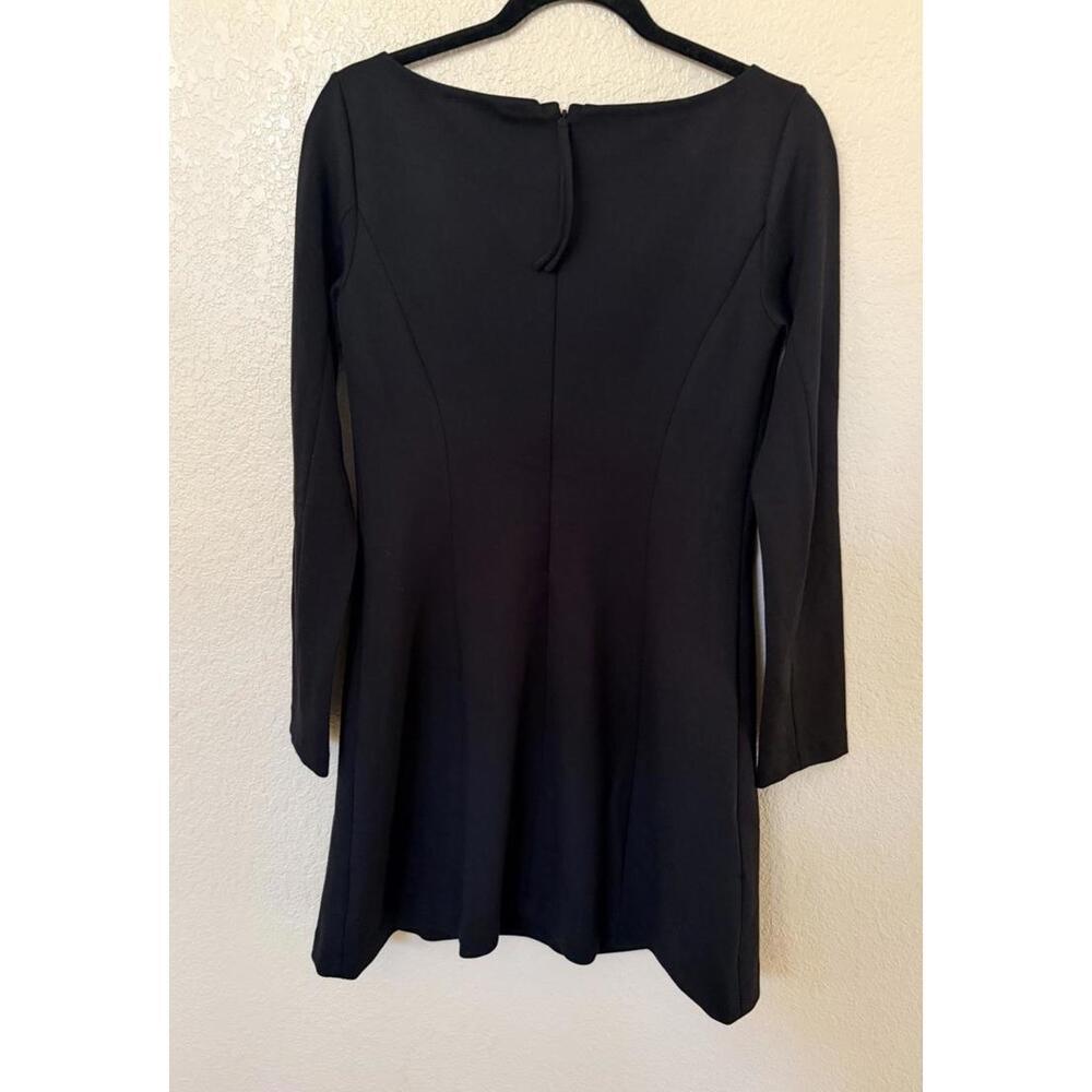 New SPANX Ballet Ponte Long Sleeve Mini Dress In Black Size S $168 - Picture 7 of 11
